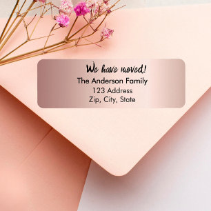 Rose gold we have moved new return address