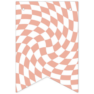 Rose Gold Wedding Collection Check Chequered Bunting