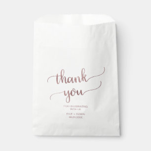 Rose Gold Wedding Favour Bags