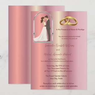 Rose Gold Wedding Invitation – Elegant Metallic De