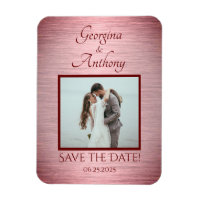 Rose Gold Wedding Photo Custom Save the Date