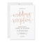 Rose Gold Wedding Reception Invitation