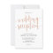 Rose Gold Wedding Reception Invitation