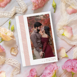 Rose Gold Wedding Romantic Hand Lettered Photo