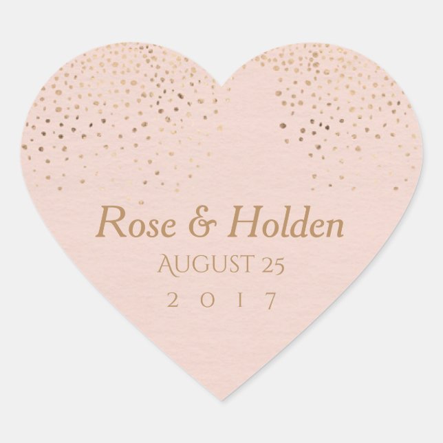 Rose Gold Wedding Stickers (Front)