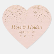Rose Gold Wedding Stickers