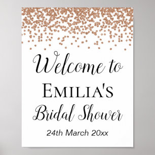 Rose Gold Welcome Sign - Bridal Baby Shower Sign