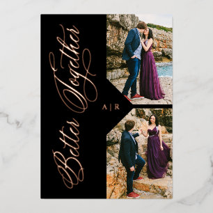 Rose Gold Whimsical Luxury Modern 2 Photos Collage