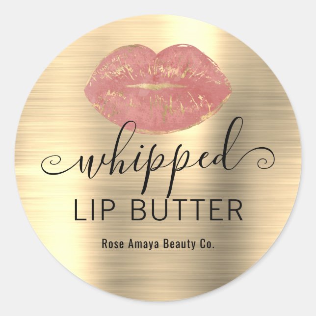 Rose Gold Whipped Lip Butter Product Label (Front)
