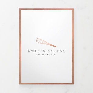 Rose Gold Whisk Bakery Catering Menu Brochure