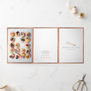 Rose Gold Whisk Bakery Catering Menu Brochure