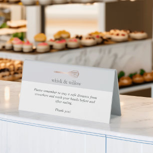 Rose Gold Whisk   Bakery Covid Safety Breakroom