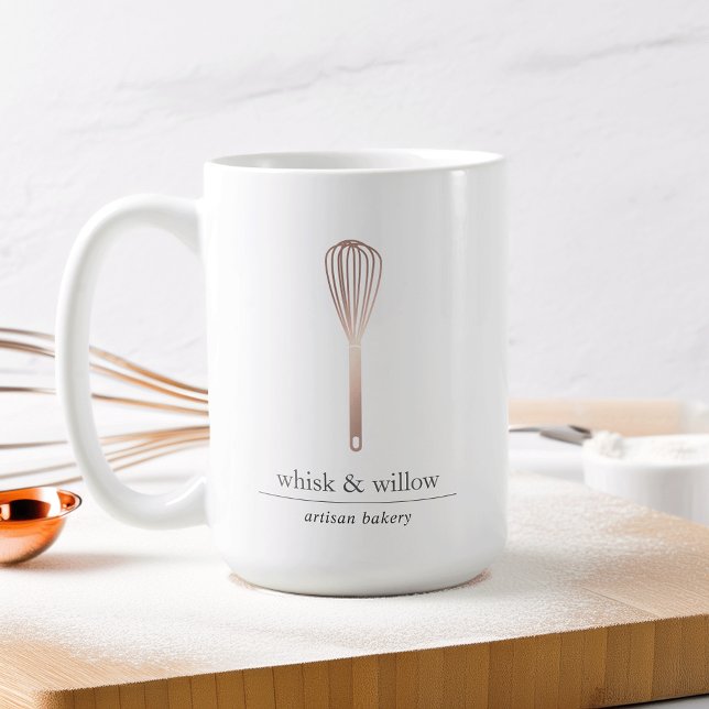 Rose Gold Whisk | Bakery Pen Holder Coffee Mug (Creator Uploaded)