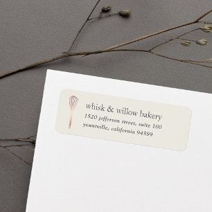 Rose Gold Whisk Bakery Return Address