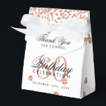 Rose Gold White 80th Birthday Thank You Confetti Favour Box<br><div class="desc">Elegant "Thank You" 80th Birthday Rose Gold Faux Glitter Confetti White design.</div>
