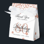 Rose Gold White 80th Birthday Thank You Confetti Favour Box<br><div class="desc">Elegant "Thank You" 80th Birthday Rose Gold Faux Glitter Confetti White design.</div>