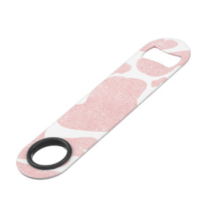 Rose Gold white Large Cow Spots Animal Pattern