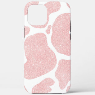 Rose Gold white Large Cow Spots Animal Print iPhone 12 Pro Max Case