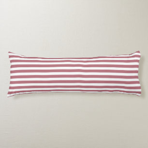 Rose Gold White Simple Horizontal Striped Body Cushion