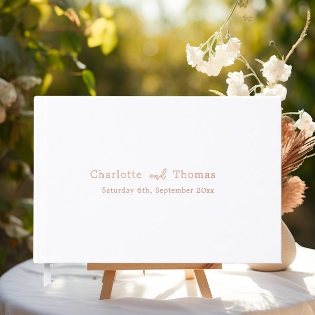 Rose gold white wedding  guest book (Creator Uploaded)