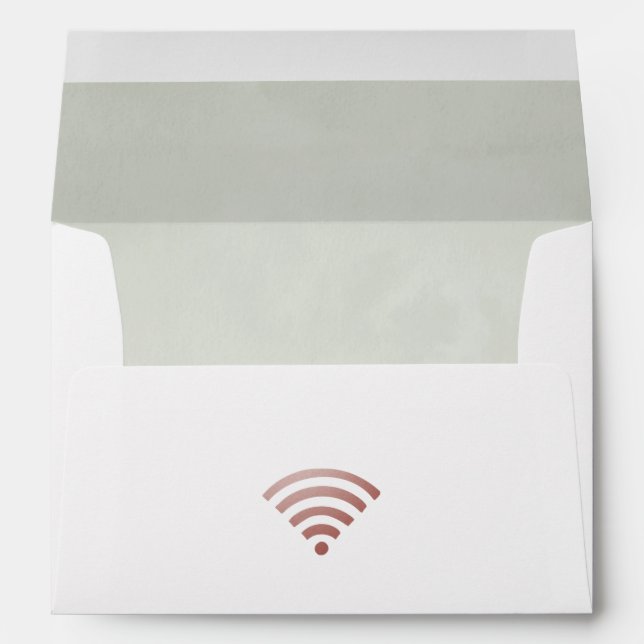 Rose Gold Wifi Signal Envelope (Back (Bottom))