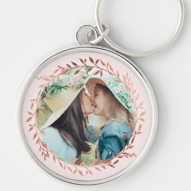 Rose Gold Wreath Key Ring (Front)