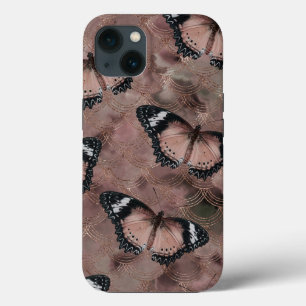 Rose Golden Butterfly Dance 1 iPhone 13 Case