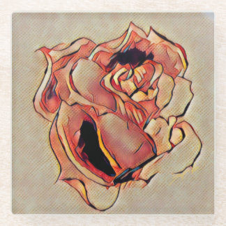 Rose Golden Glass Coaster