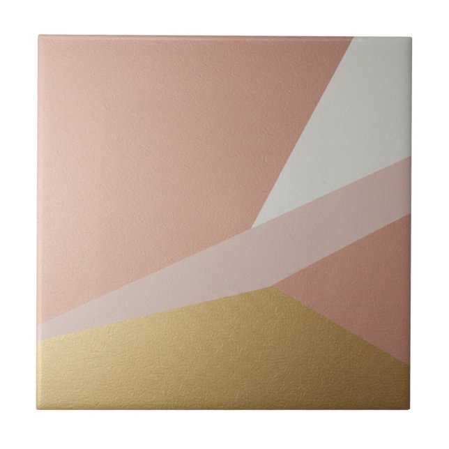 Rose Golden Hour Geometry Tile (Front)