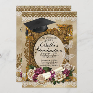 Rose Graduation Invitations