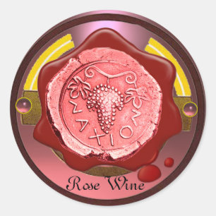 ROSE GRAPE WINE RED WAX SEAL