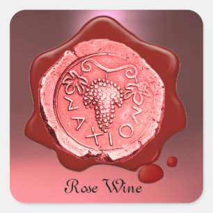 ROSE GRAPE WINE RED WAX SEAL