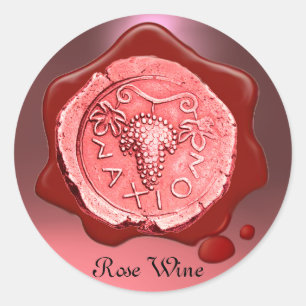 ROSE GRAPE WINE RED WAX SEAL