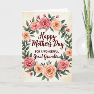 Rose Great Grandma Day Card