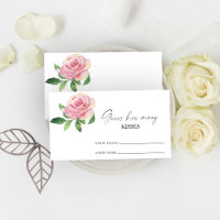 Rose - guess how many kisses bridal game