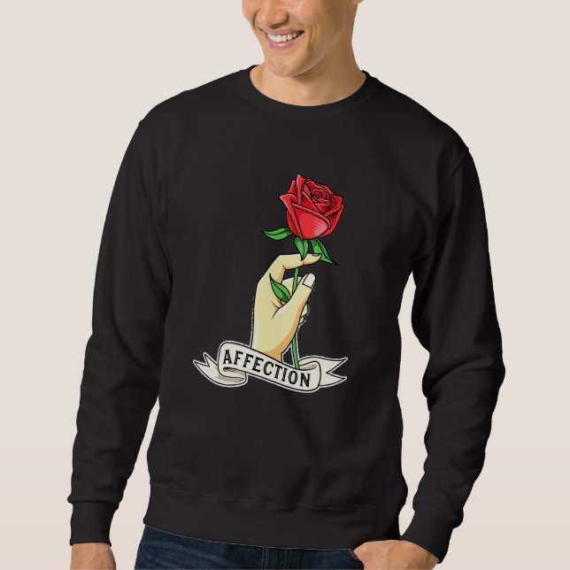 Rose Hand Affection Novelty Sweatshirt (Front)