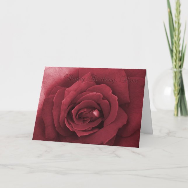 rose happy birthday mom card (Front)