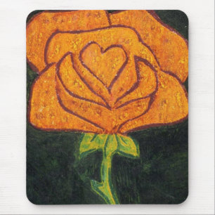 "Rose Heart #2" Floral Mousepad