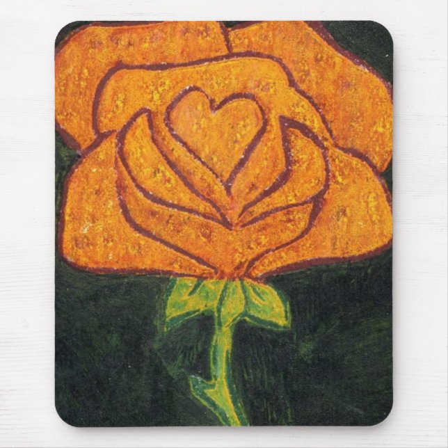 "Rose Heart #2" Floral Mousepad (Front)