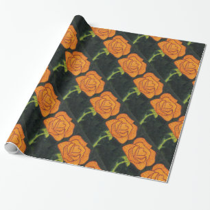 "Rose Heart #2" Flower Garden Wrapping Paper