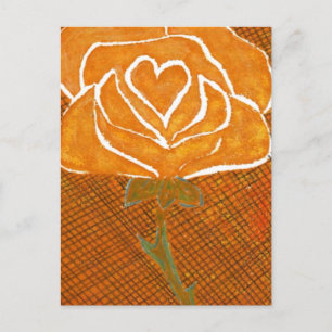 "Rose Heart #3" Floral Postcard