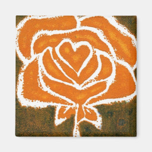 "Rose Heart #8"  Floral Magnet
