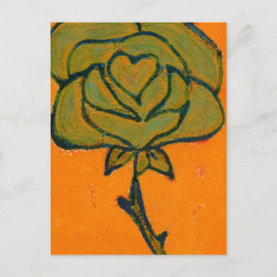 "Rose Heart #9" Floral Postcard