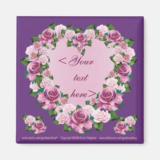 ROSE HEART CUSTOM SQ MAGNET