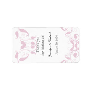 Rose Heart Floral Lip Balm Label