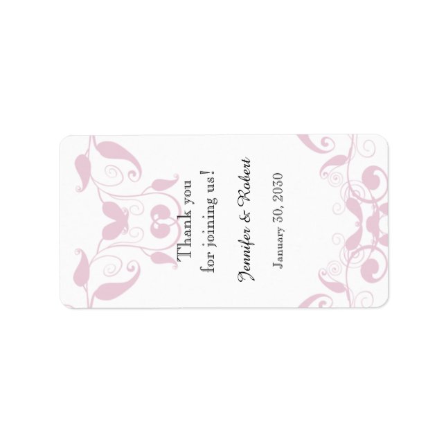 Rose Heart Floral Lip Balm Label (Front)