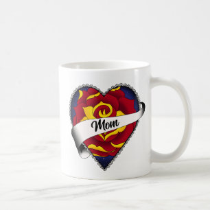Rose Heart Mum Tattoo Coffee Mug