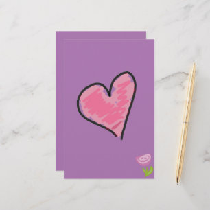 Rose-Heart Stationary Stationery