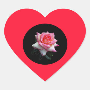 Rose Heart Stickers
