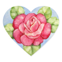 Rose Heart Stickers
